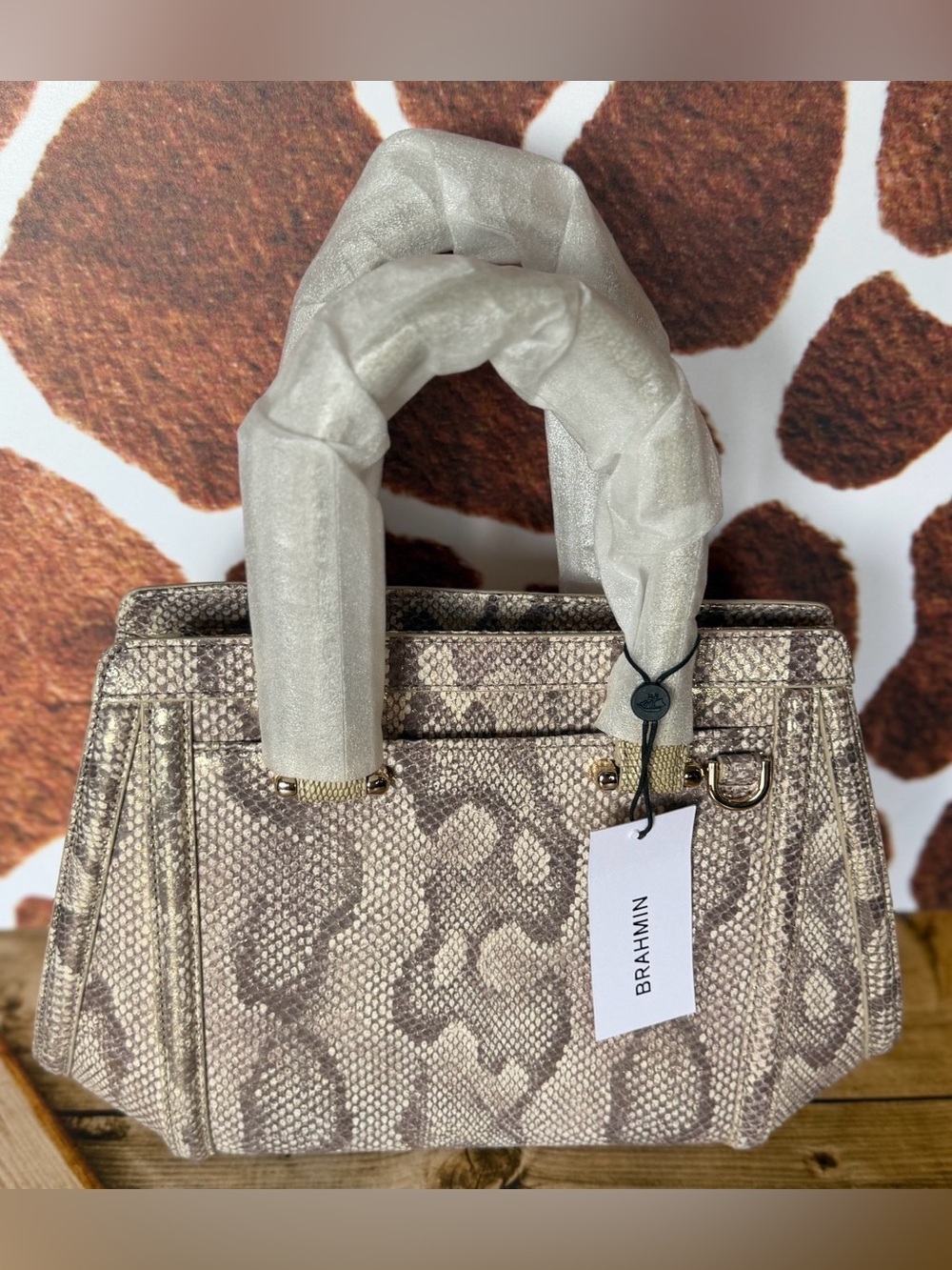 NWT Brahmin Small Arden Gold Blissful Snake BRAHMIN CAPSULE LIMITED EDITION $415 - Picture 6 of 16